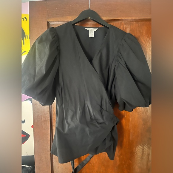 H&M Puff Sleeved Wrap Top - Picture 5 of 5